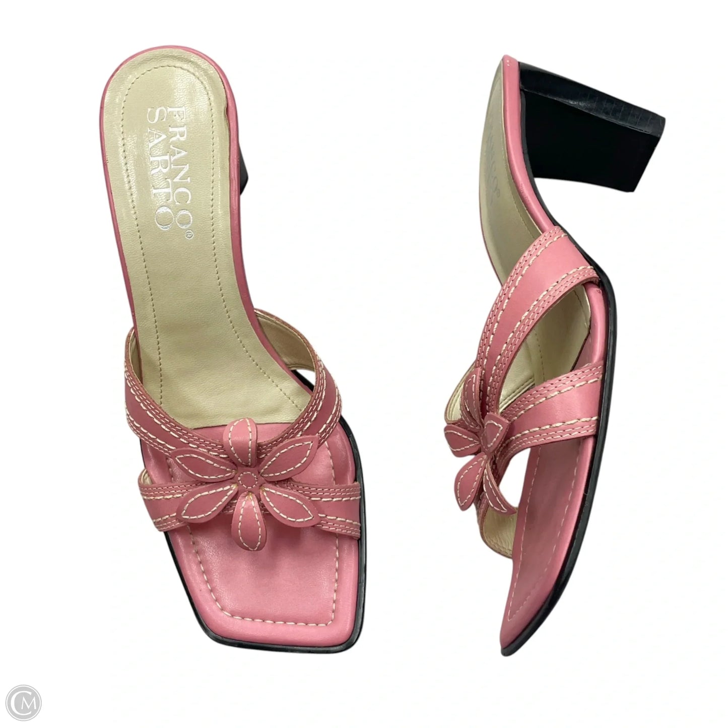 Sandals Heels Block By Franco Sarto In Pink, Size: 8.5