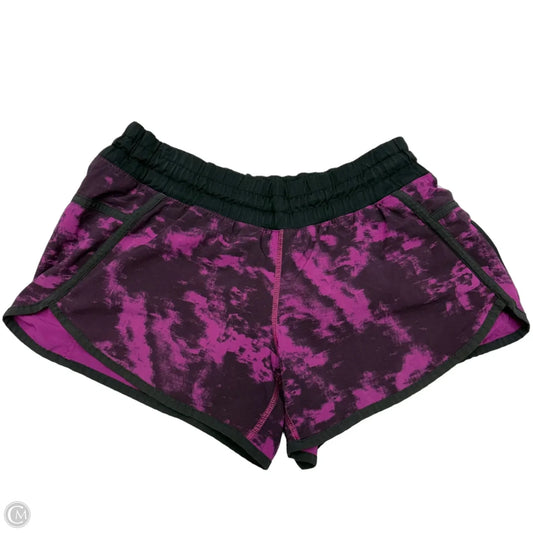 Athletic Shorts By Lululemon In Black & Purple, Size: S