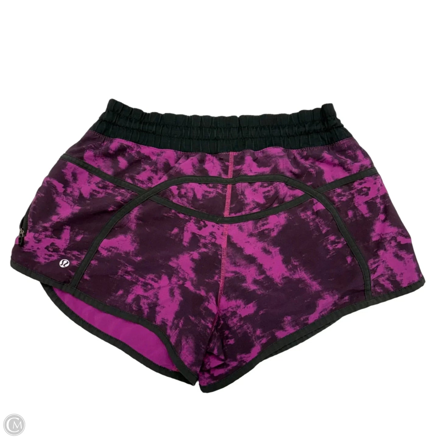 Athletic Shorts By Lululemon In Black & Purple, Size: S