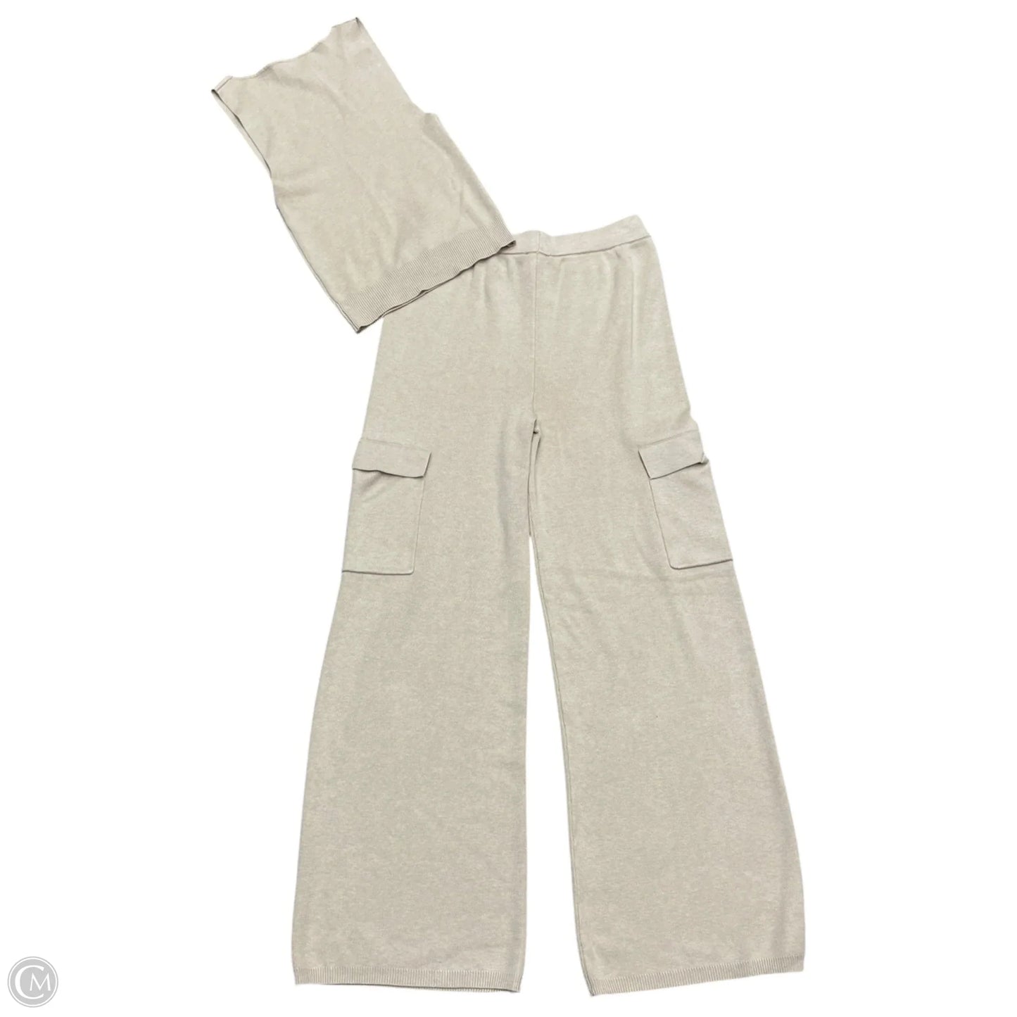 Pants Set 2pc By Pink Rose In Cream, Size: M
