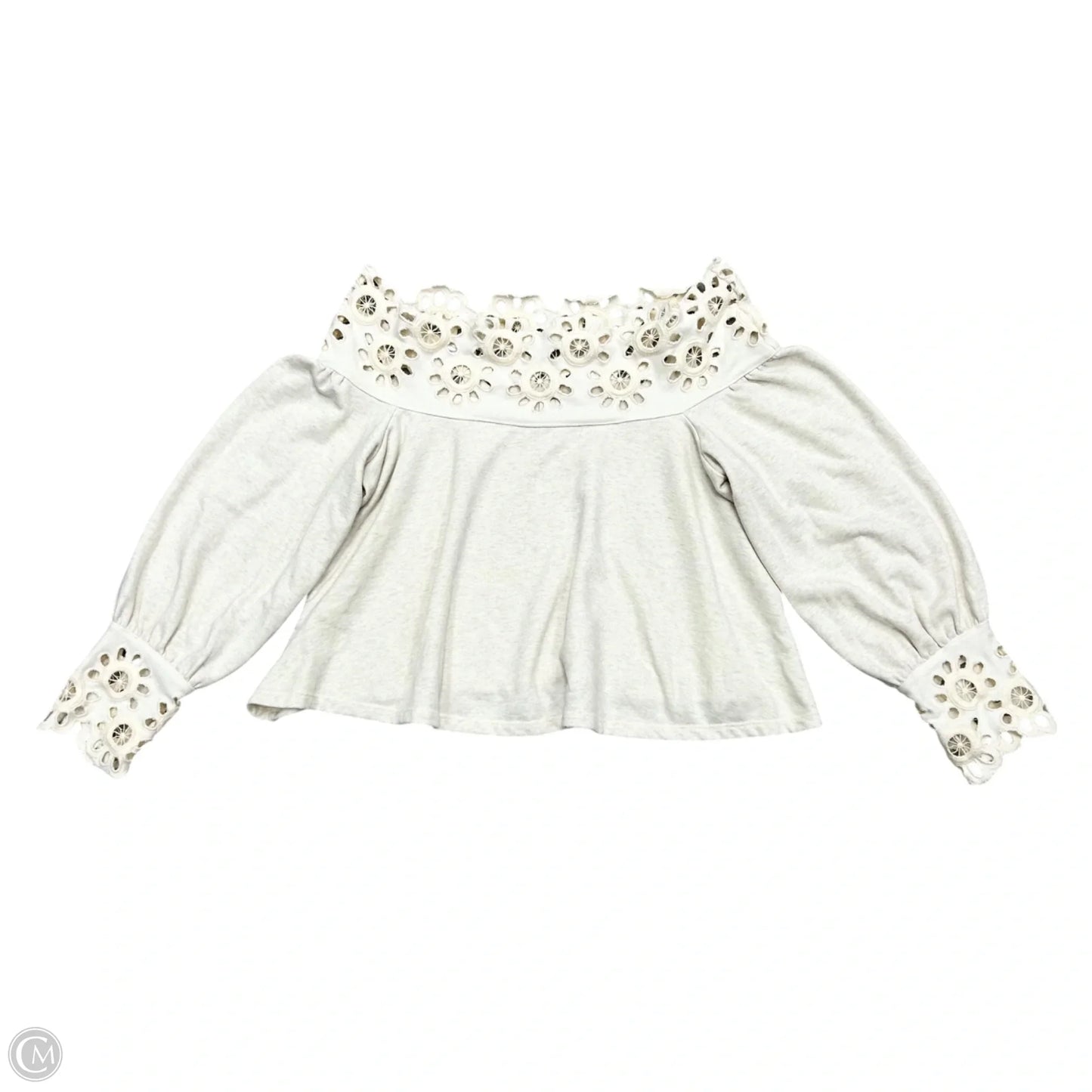Sweatshirt Crewneck By Maeve In Cream, Size: L