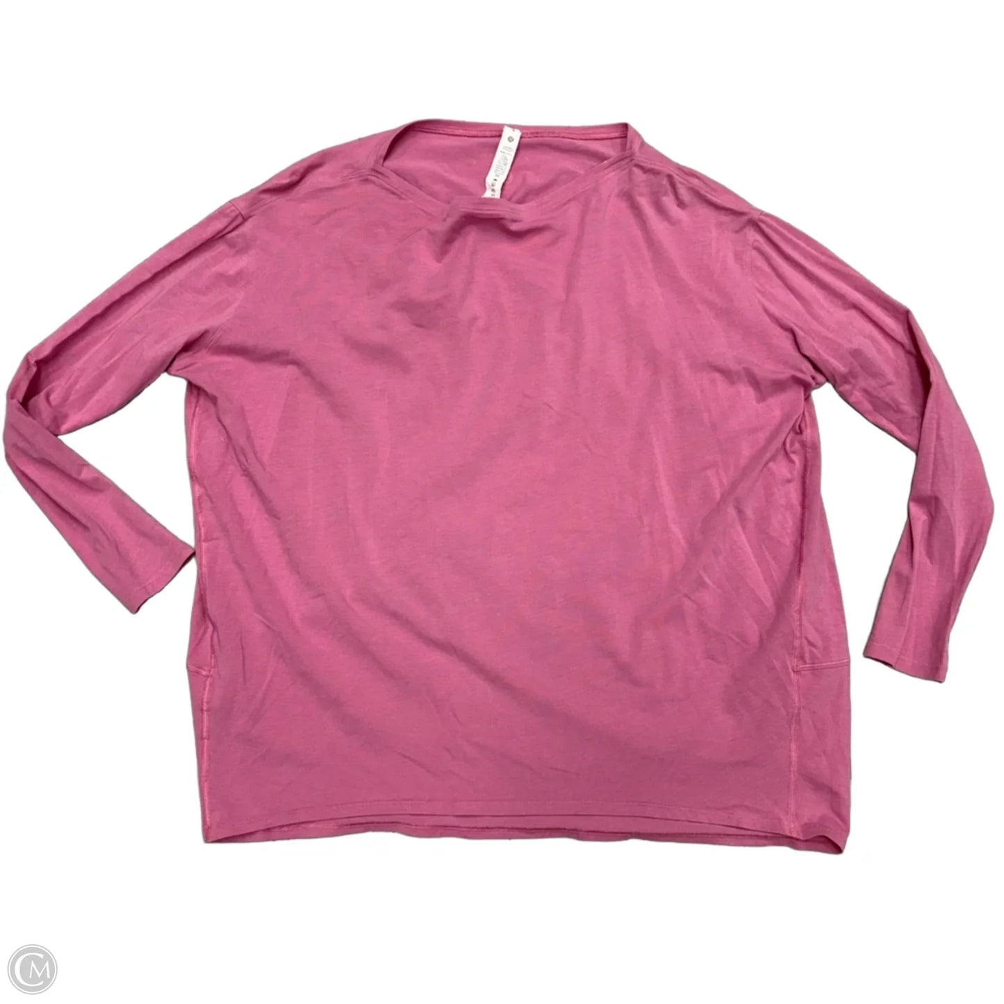Athletic Top Long Sleeve Collar By Lululemon In Pink, Size: S