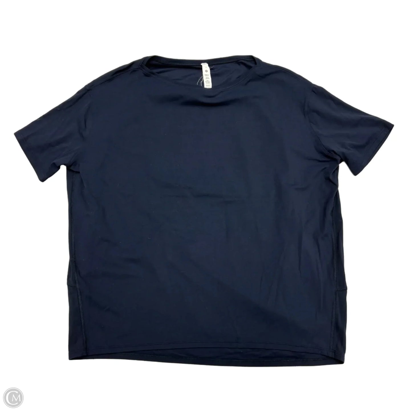 Athletic Top Short Sleeve By Lululemon In Navy, Size: S