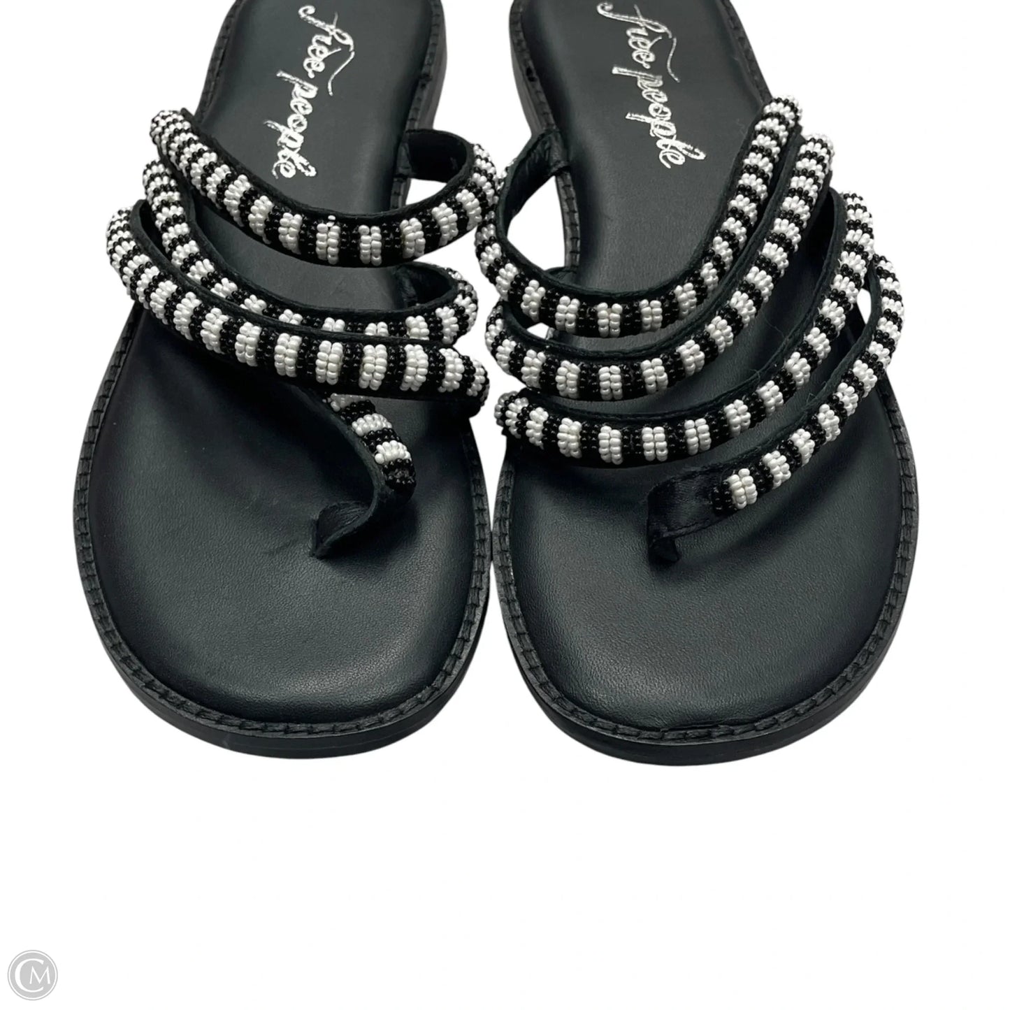 Sandals Flats By Free People In Black & White, Size: 8.5