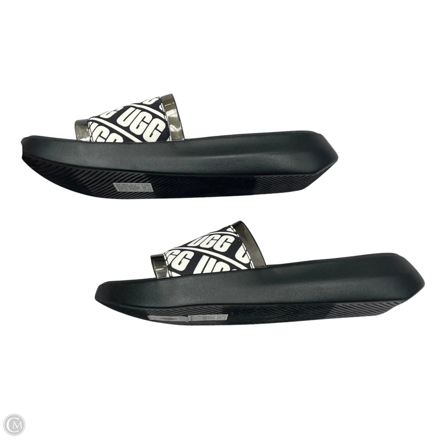 Sandals Designer By Ugg In Black & White, Size: 6