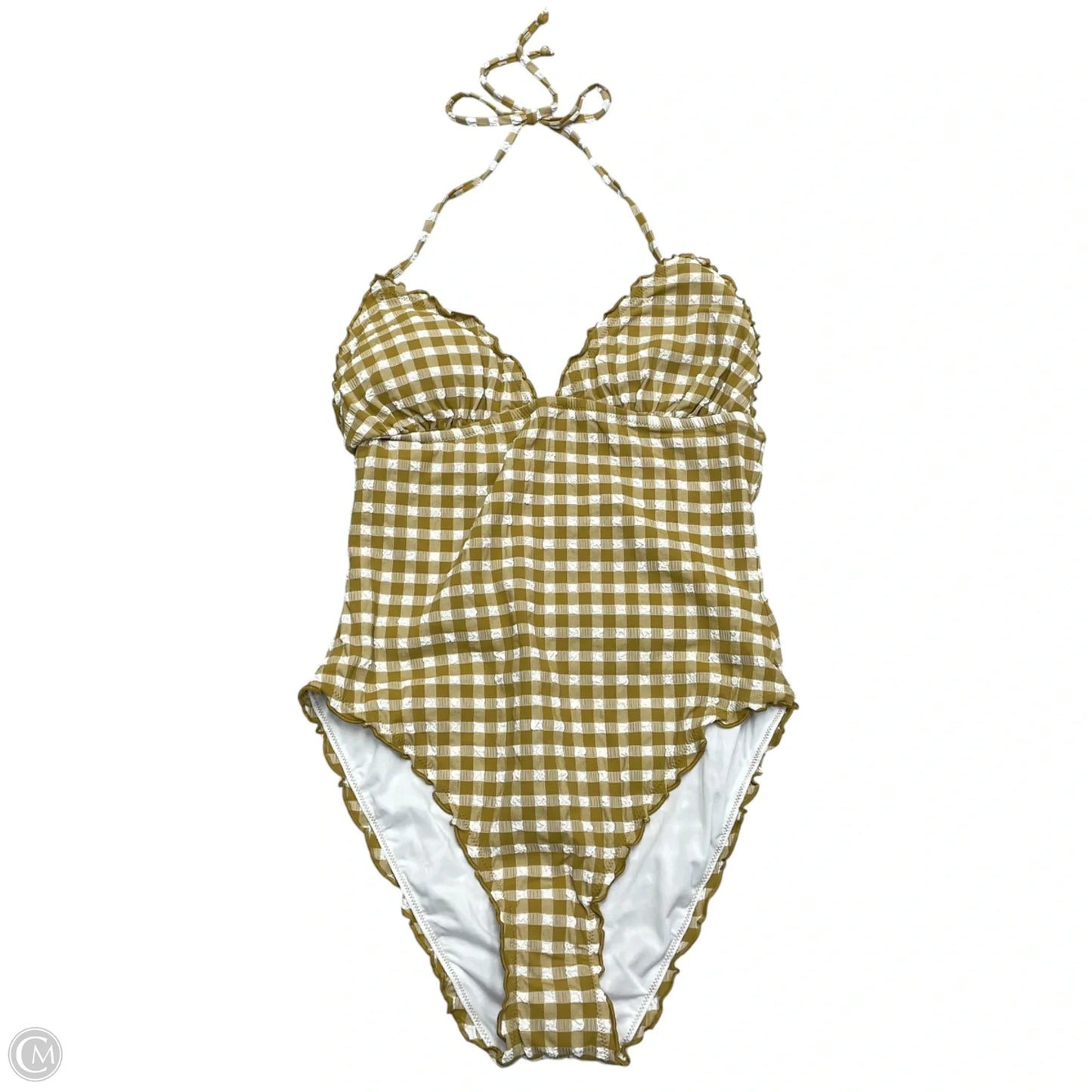 Swimsuit By J. Crew In Green & White, Size: M