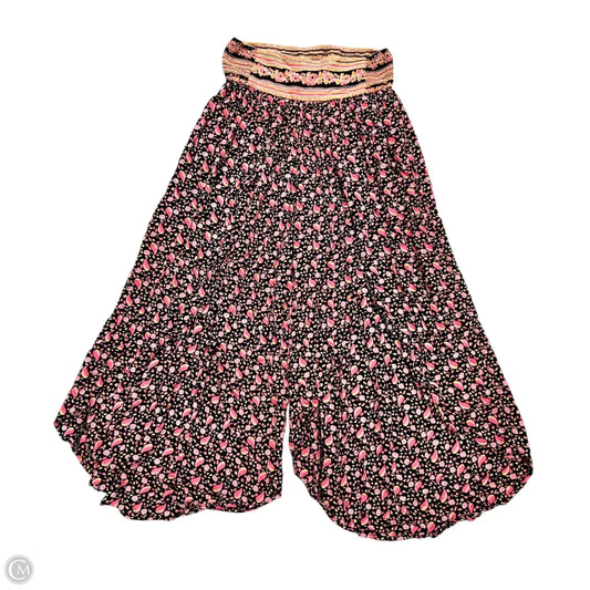 Pants Cropped By Anthropologie In Black & Pink, Size: Xs