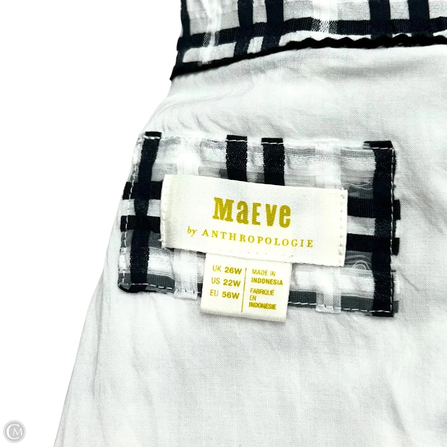 Dress Casual Short By Maeve In Black & White, Size: 3x
