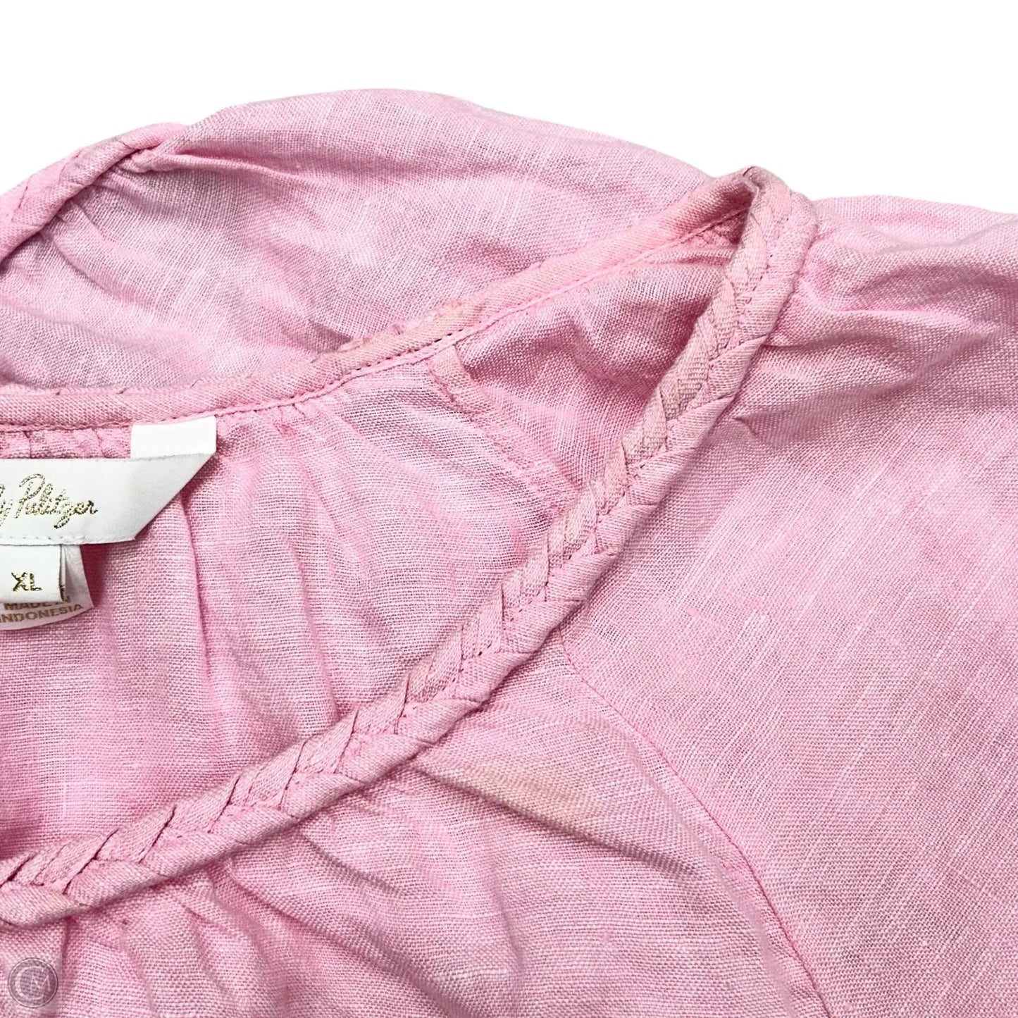 Top Short Sleeve Designer By Lilly Pulitzer In Pink, Size: Xl