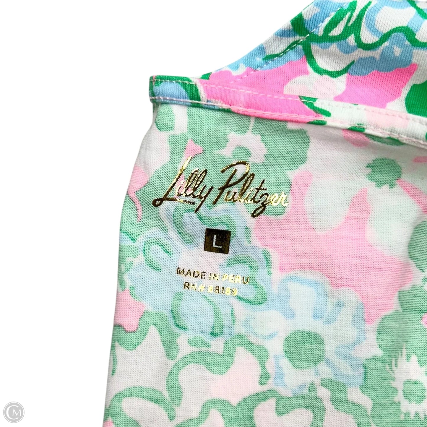 Dress Designer By Lilly Pulitzer In Green & Pink, Size: L