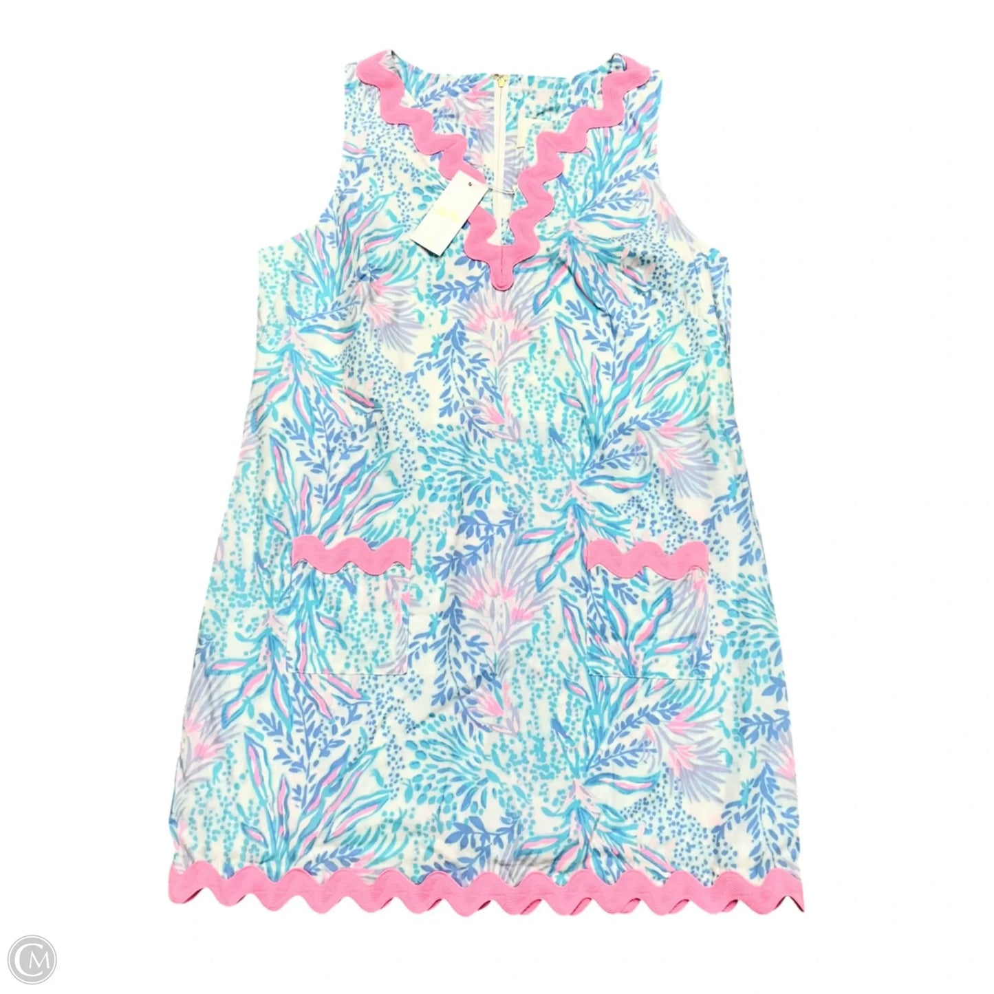 Dress Designer By Lilly Pulitzer In Blue & White, Size: Xl