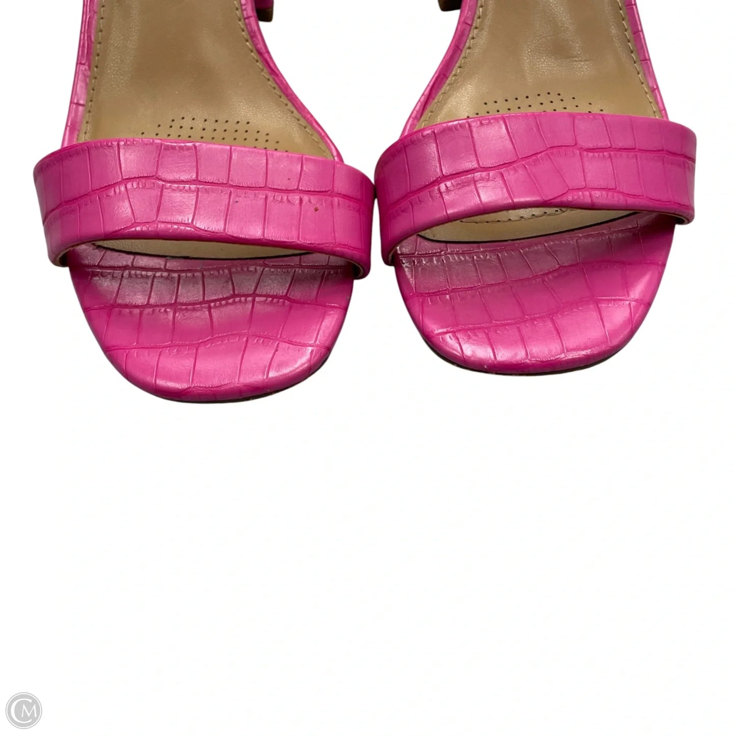 Sandals Heels Block By Comfortview In Pink, Size: 7.5