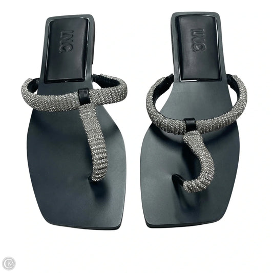 Sandals Flats By Inc In Black, Size: 9.5