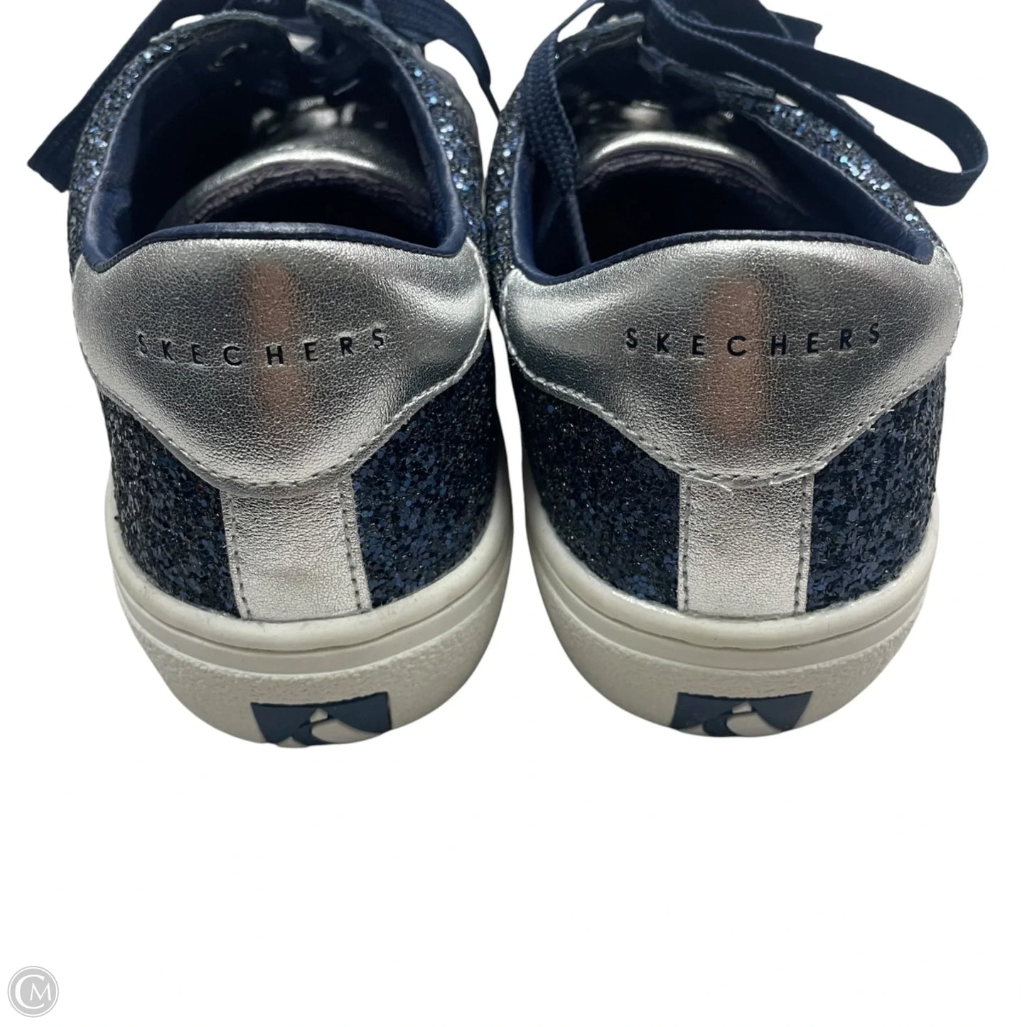 Shoes Sneakers By Skechers In Blue & Silver, Size: 9.5