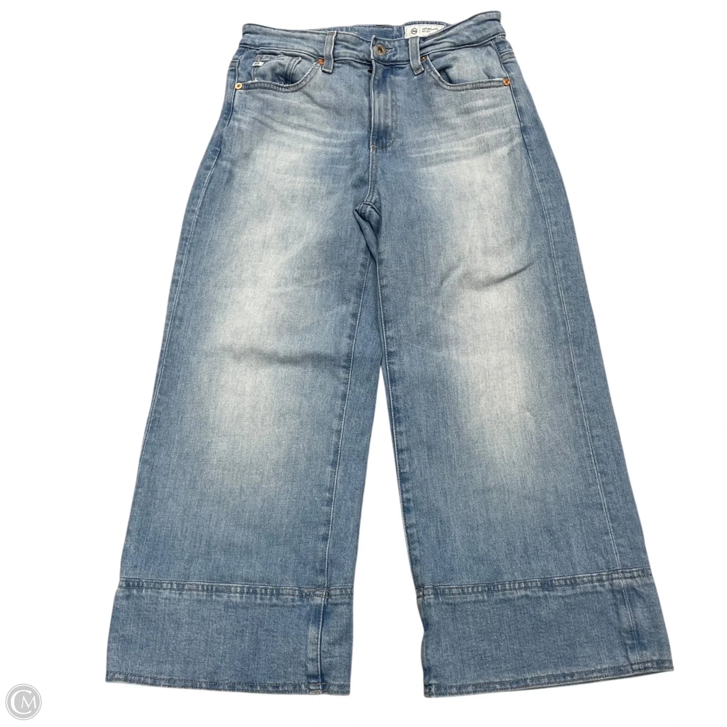 Jeans Cropped By Adriano Goldschmied In Blue Denim, Size: 0