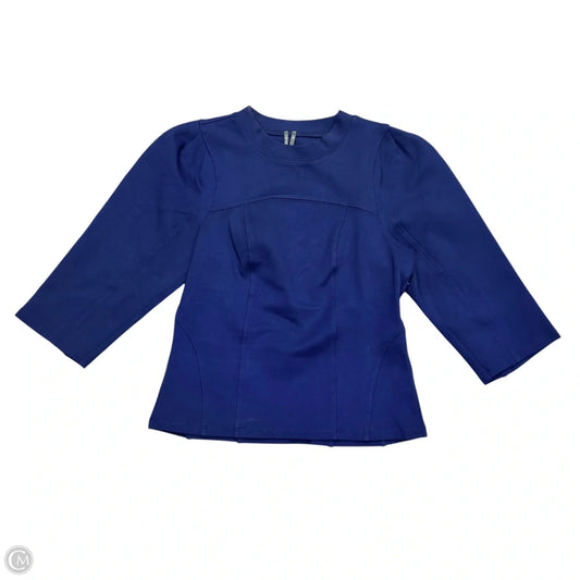 Top 3/4 Sleeve By Anthropologie In Blue, Size: Xs