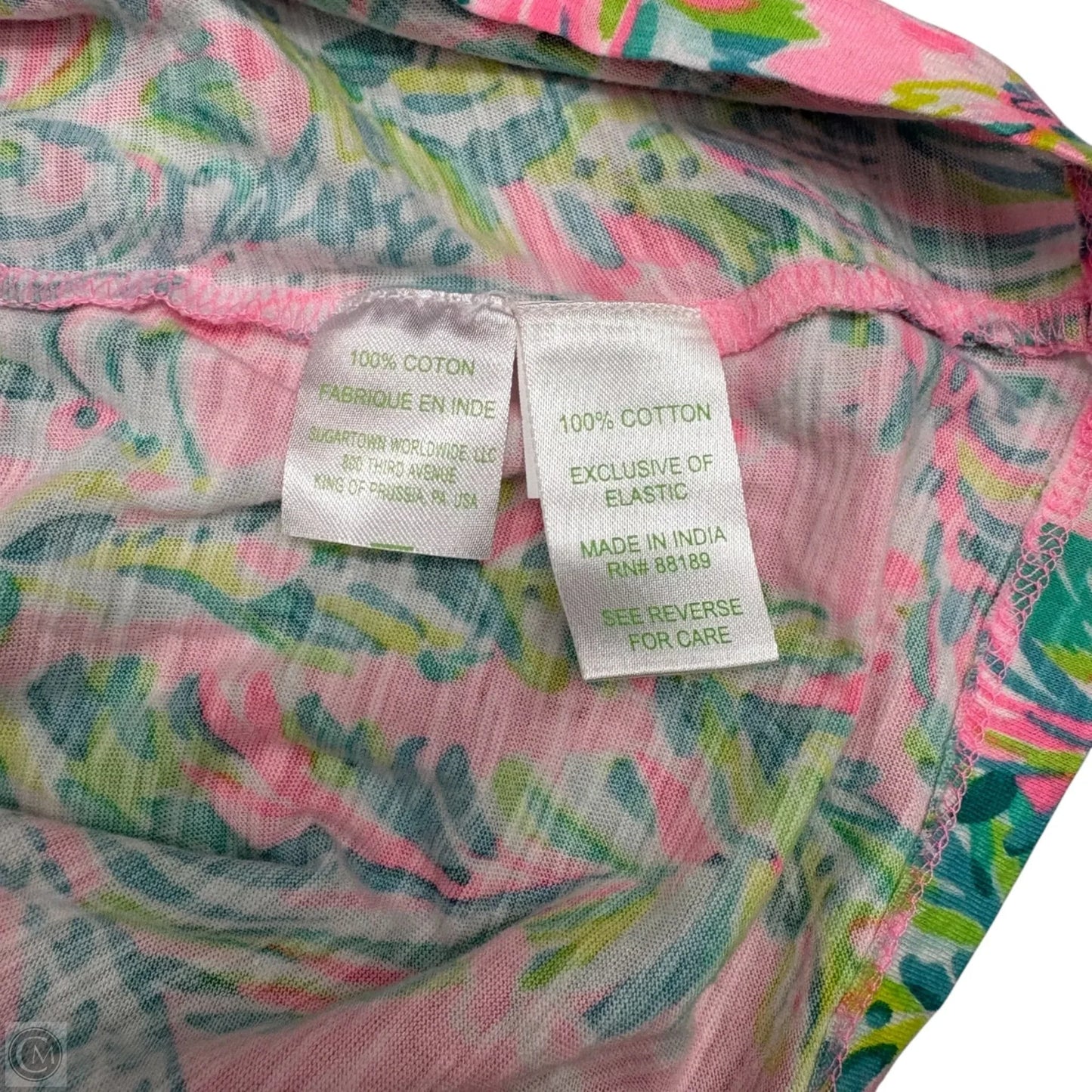 Top Sleeveless Designer By Lilly Pulitzer In Blue & Pink, Size: Xs