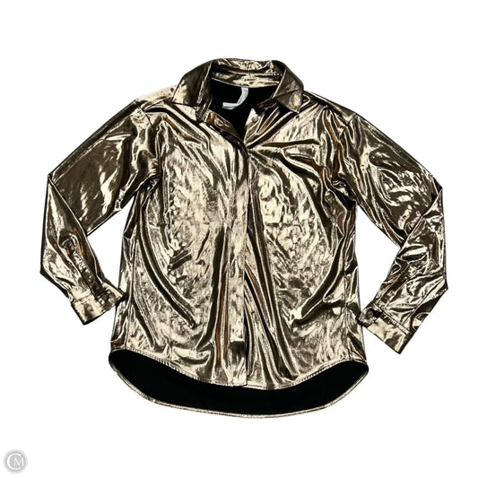 Top Long Sleeve By Anthropologie In Gold, Size: Xs