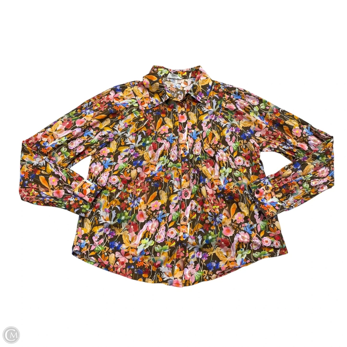Top Long Sleeve By Anniewear In Floral Print, Size: S