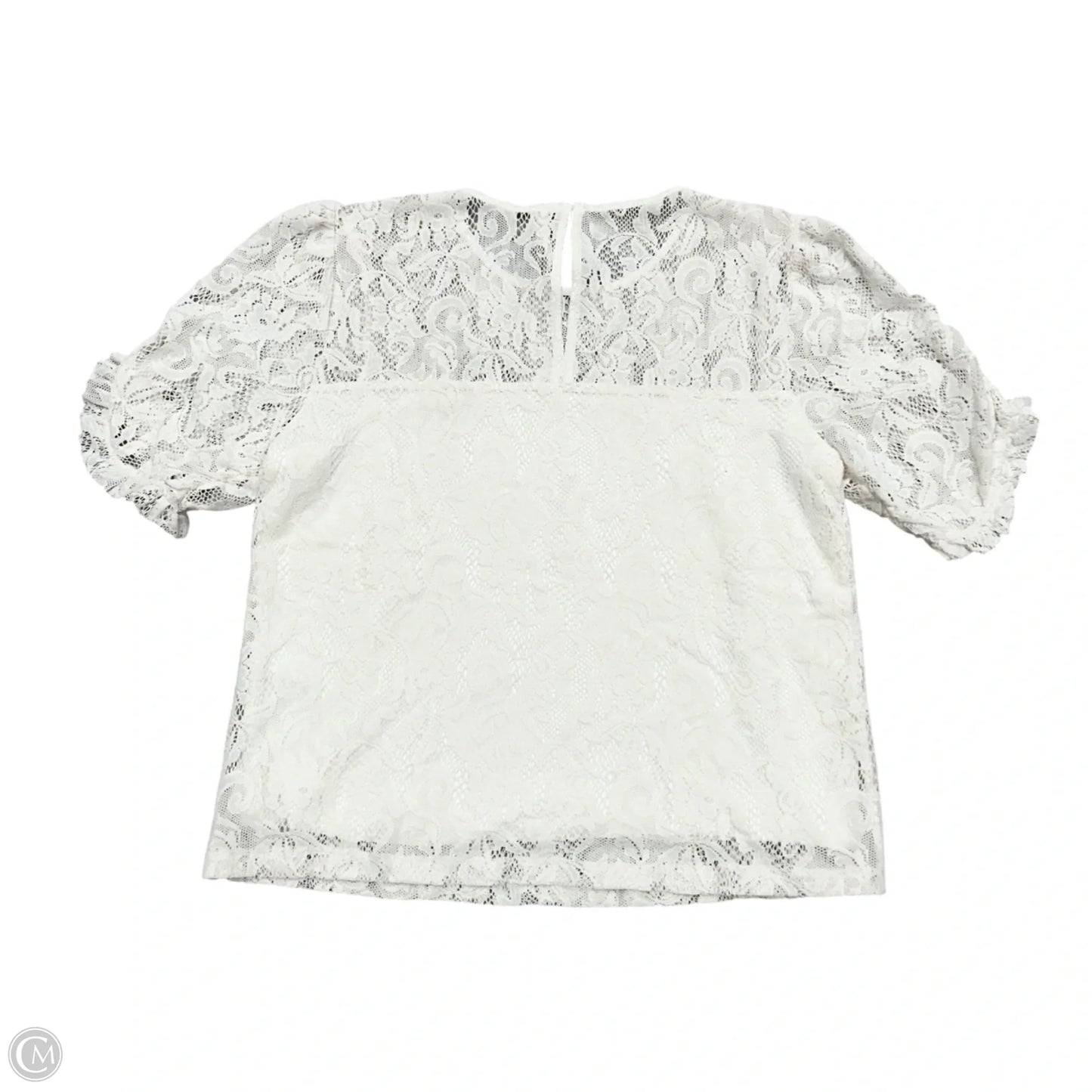 Top Short Sleeve By Anthropologie In White, Size: S