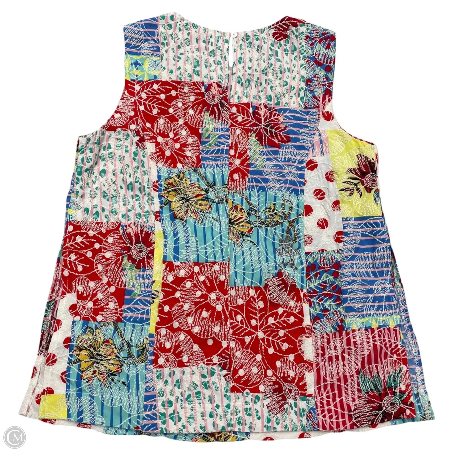 Top Sleeveless By Voy In Floral Print, Size: S