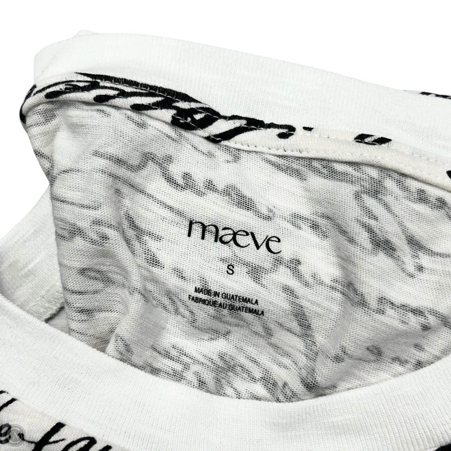 Top Long Sleeve By Maeve In Black & White, Size: S
