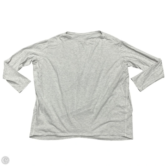 Athletic Top Long Sleeve Collar By Lululemon In Grey, Size: S