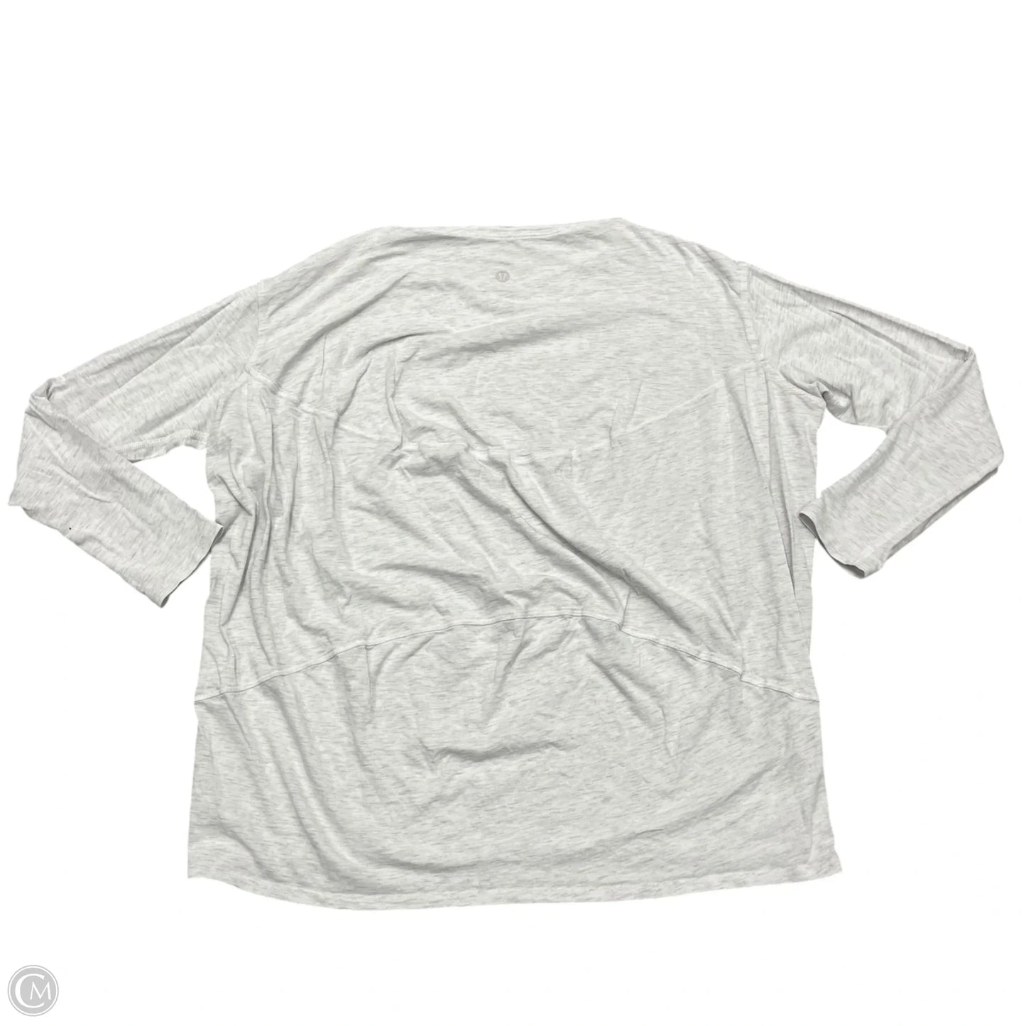 Athletic Top Long Sleeve Collar By Lululemon In Grey, Size: S