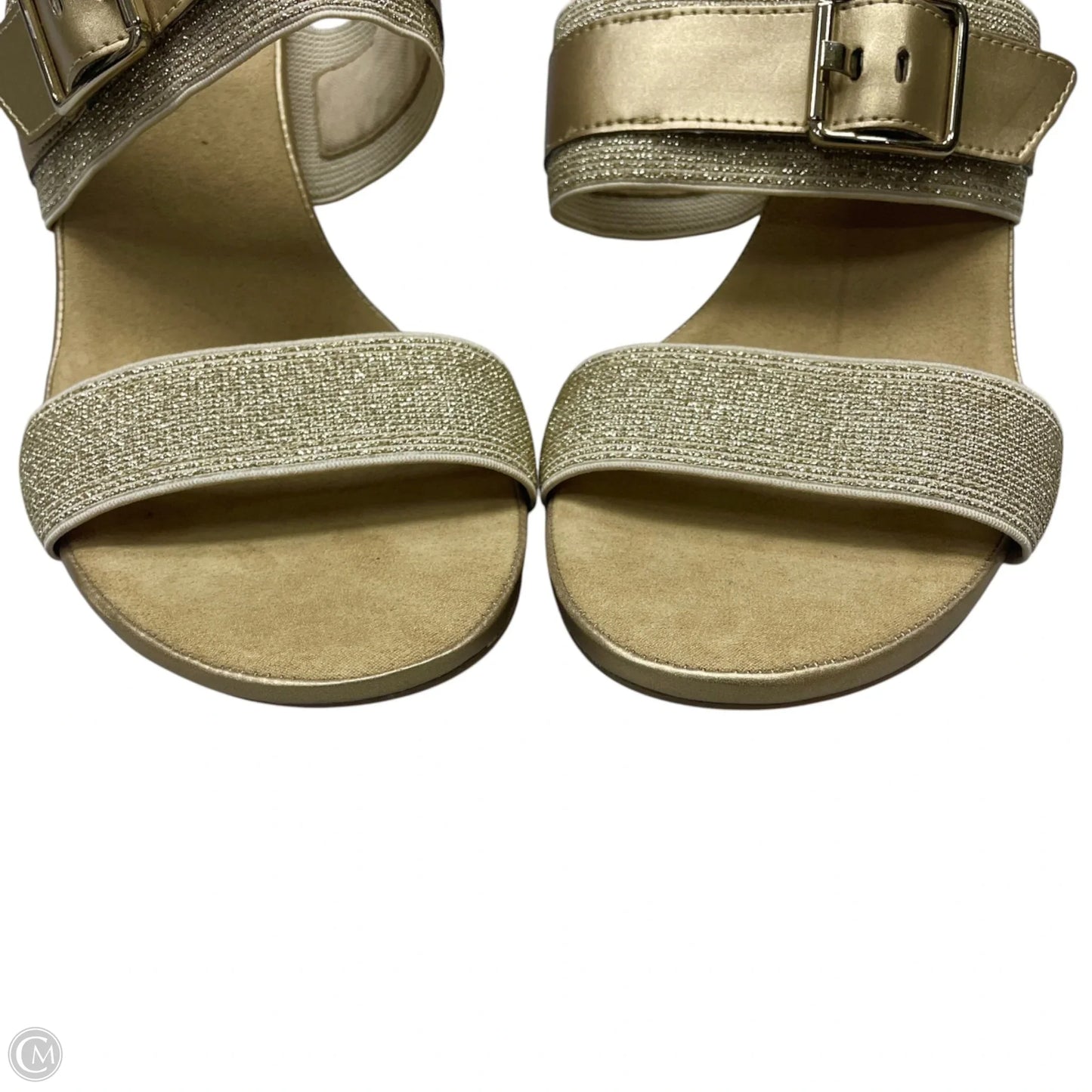 Sandals Heels Block By Anne Klein In Gold, Size: 10