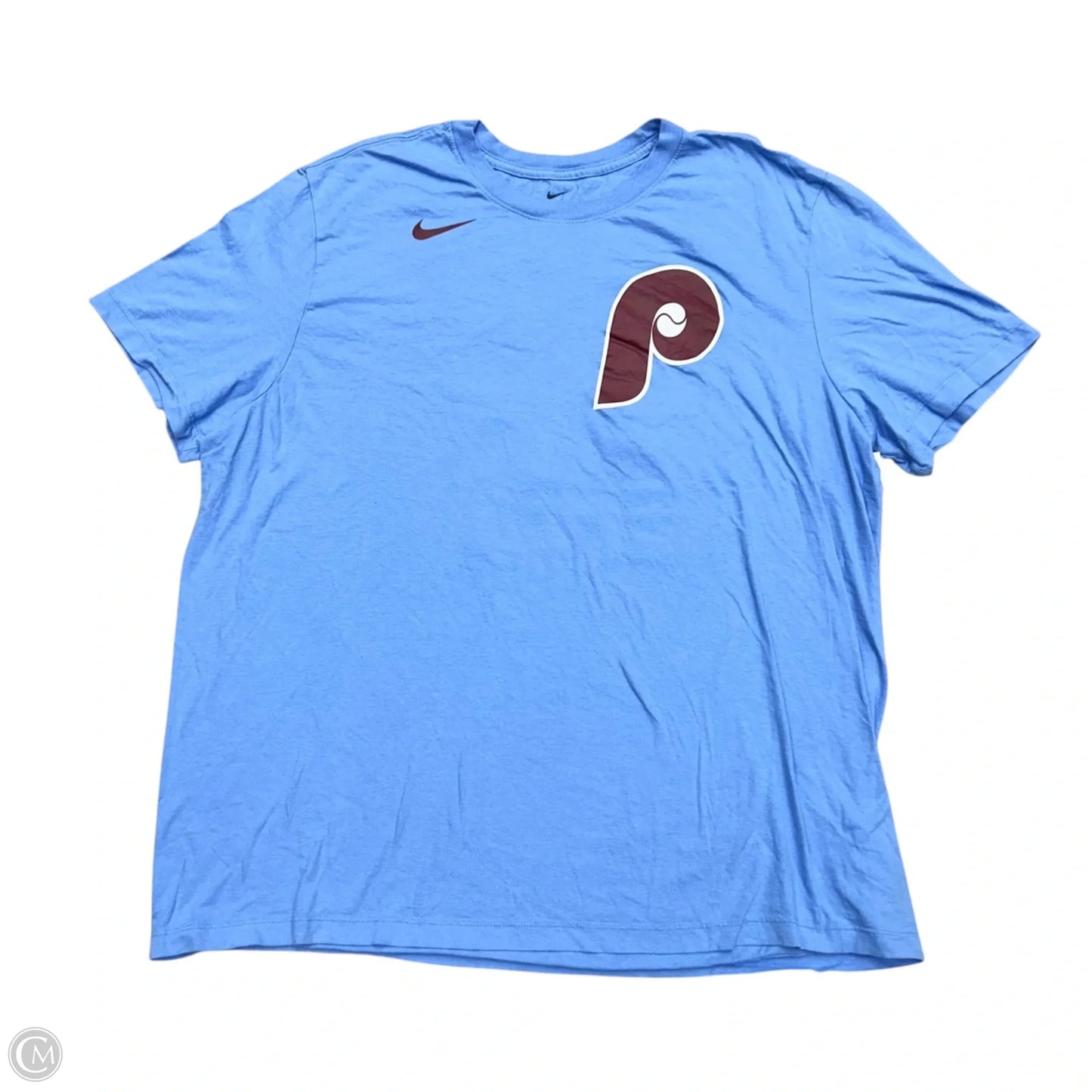 Athletic Top Short Sleeve By Nike Apparel In Blue, Size: Xxl