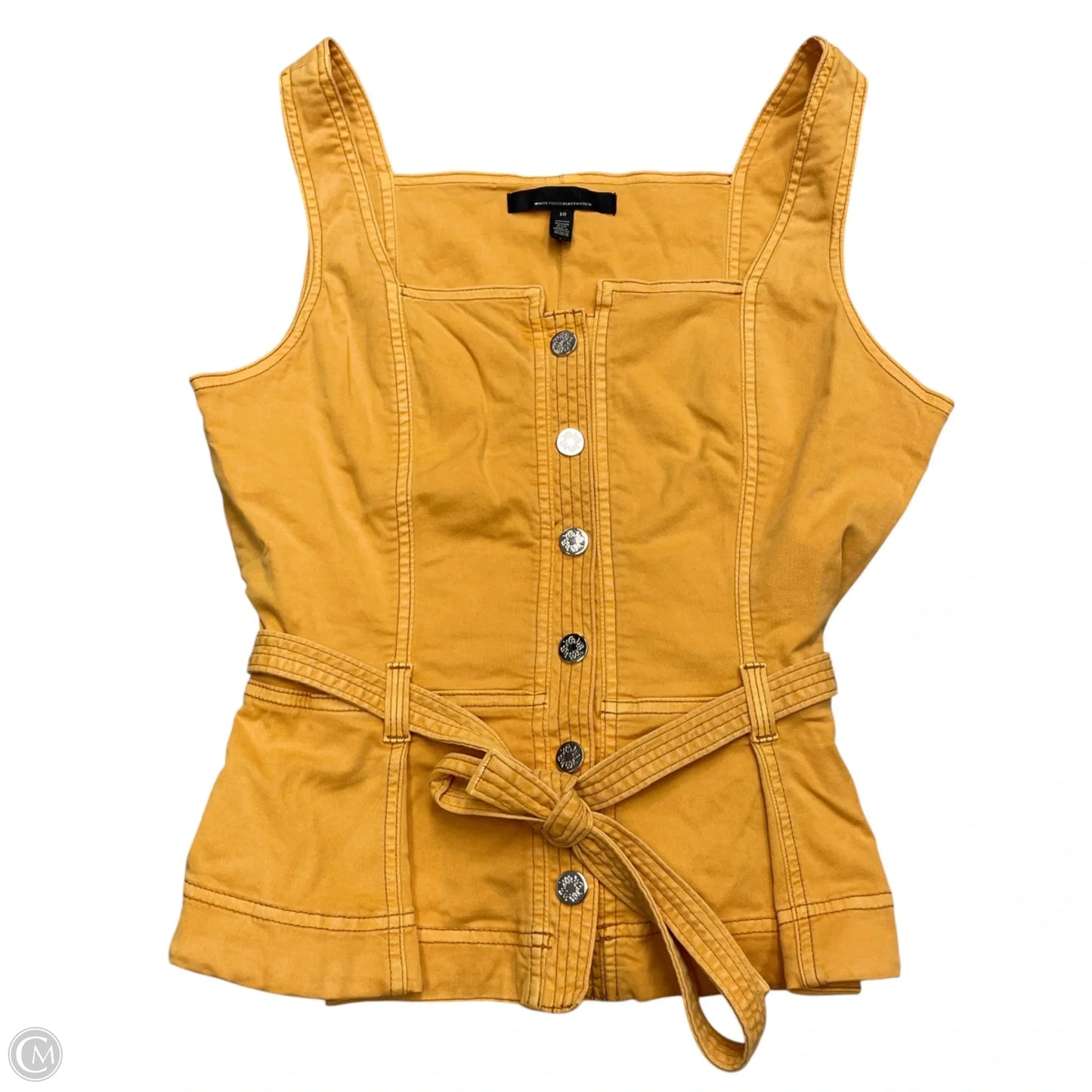 Vest Other By White House Black Market In Yellow Denim, Size: M