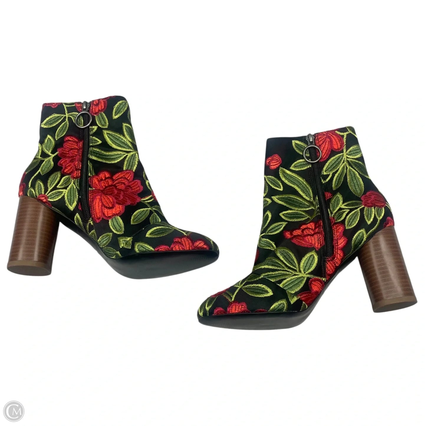 Boots Ankle Heels By Market & Spruce In Floral Print, Size: 8.5