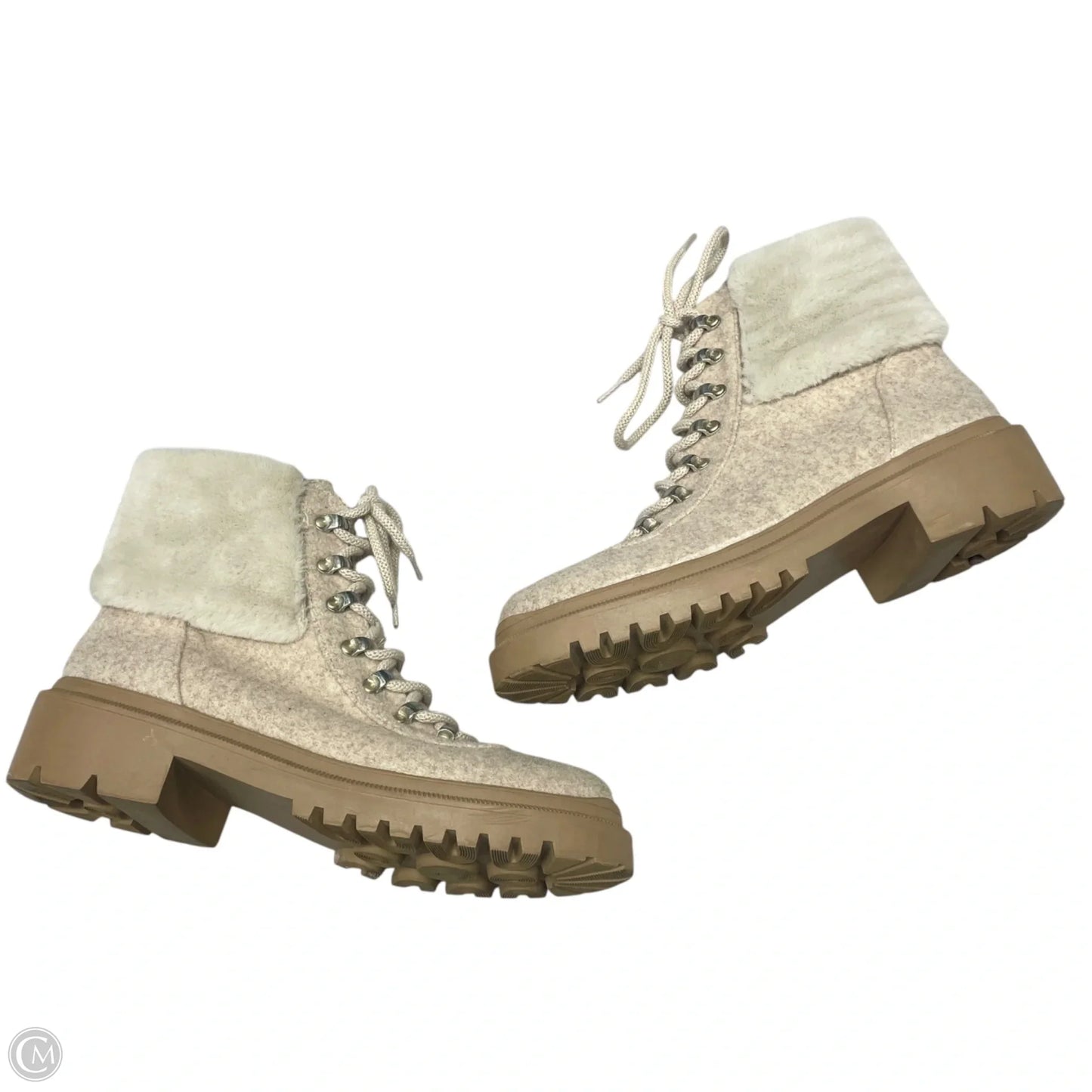 Boots Ankle Heels By Anne Klein In Taupe, Size: 9