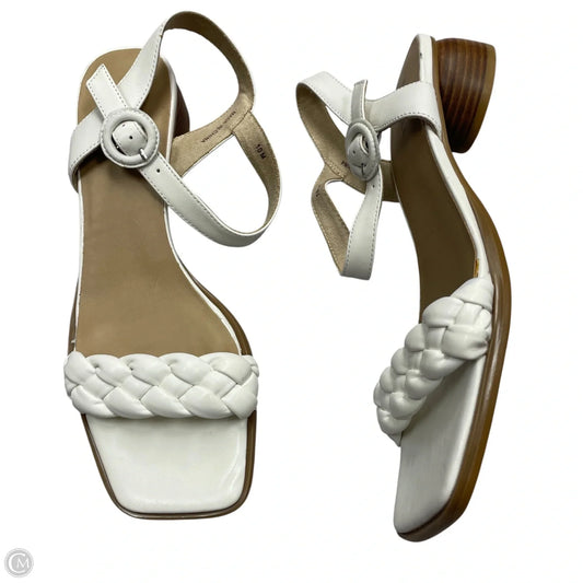 Sandals Heels Kitten By Vaneli In White, Size: 10