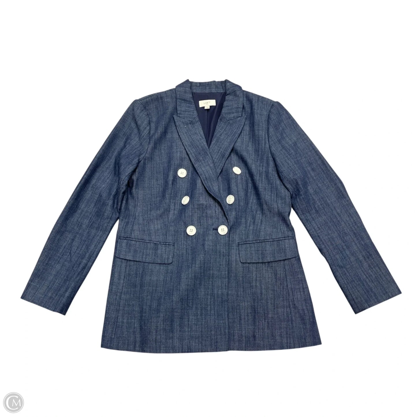 Blazer By Loft In Blue Denim, Size: M