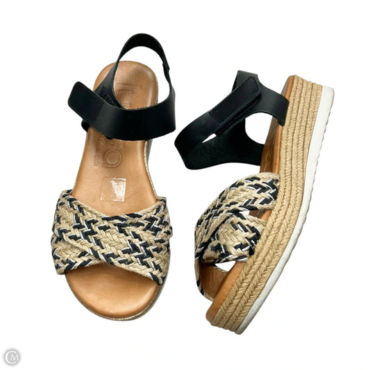 Sandals Heels Platform By Lunita In Black & Brown, Size: 5.5