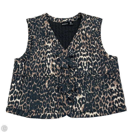 Vest Puffer & Quilted By Bailey 44 In Leopard Print, Size: Xl
