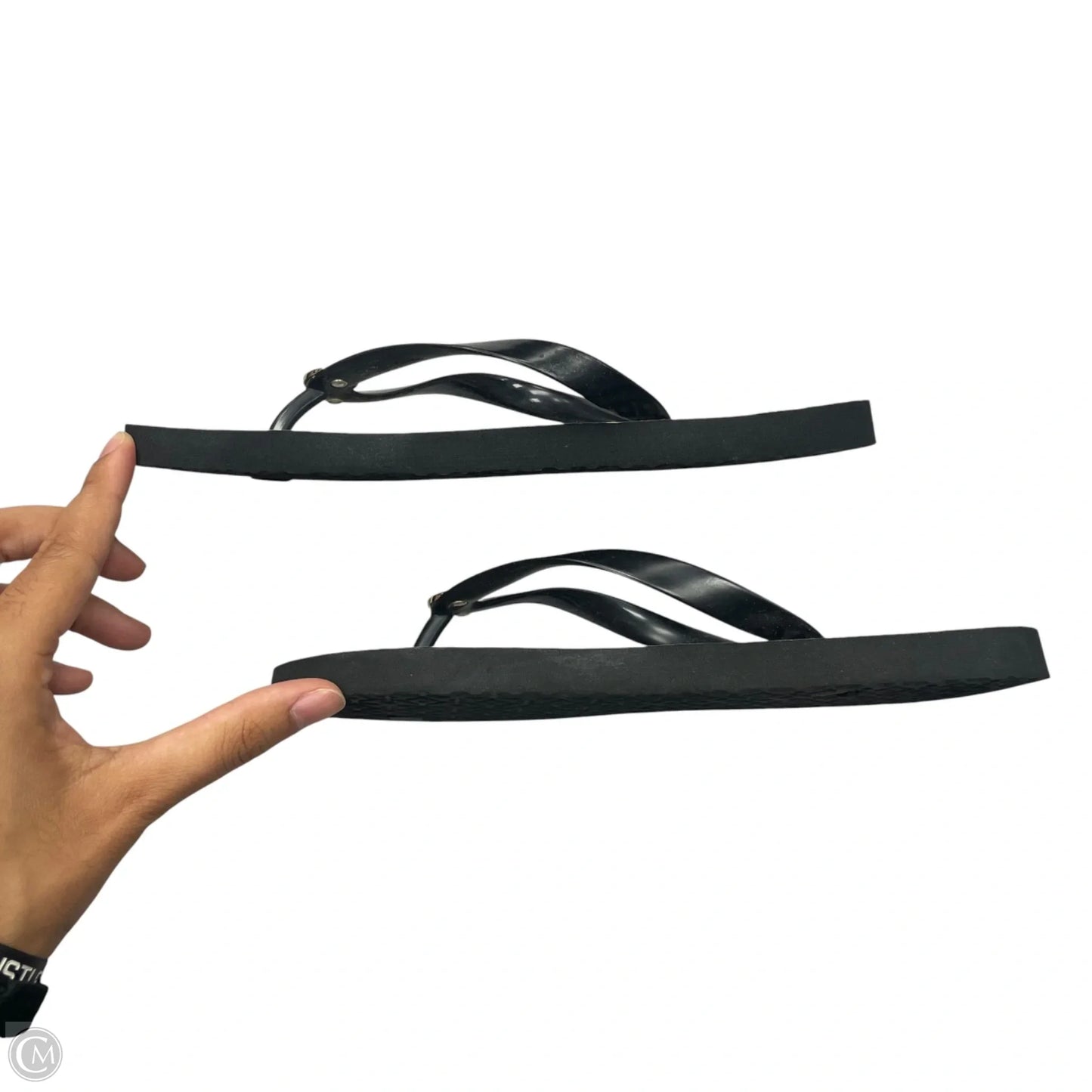 Sandals Designer By Tory Burch In Black & White, Size: 9