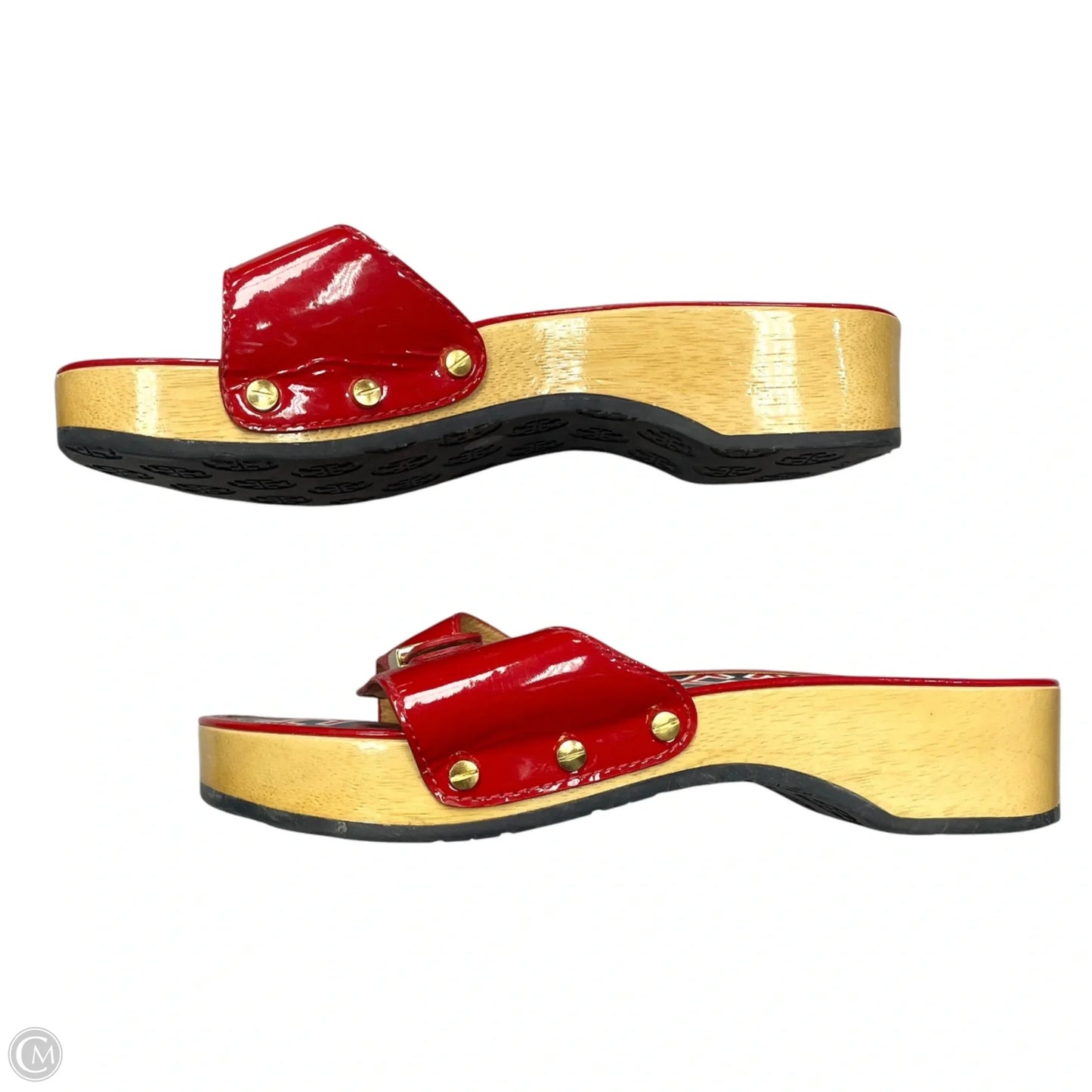 Sandals Designer By Tory Burch In Blue & Red, Size: 8