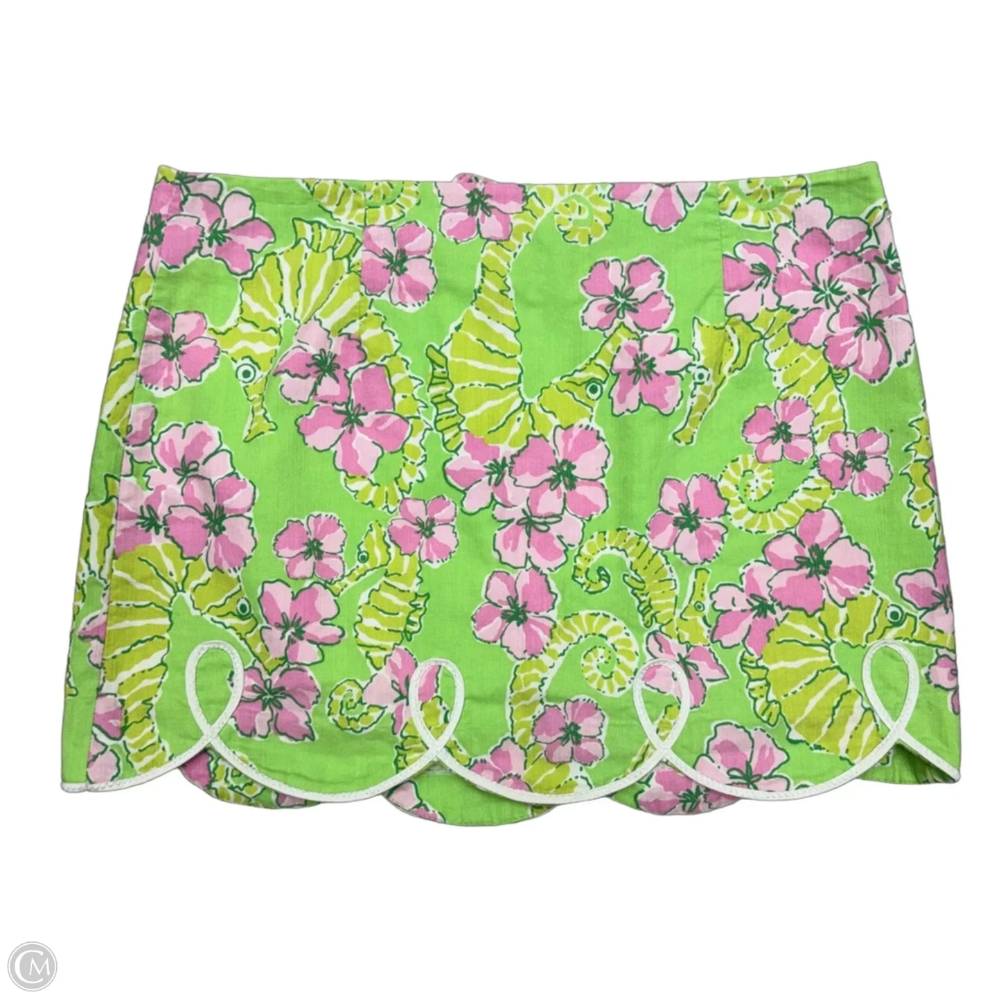 Skirt Designer By Lilly Pulitzer In Green & Pink, Size: 0