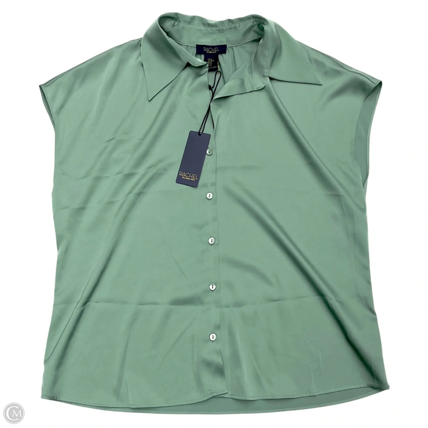 Blouse Short Sleeve By Rachel Zoe In Green, Size: M