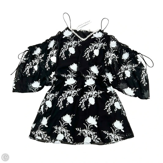 Dress Designer By Alice + Olivia In Black & White, Size: S