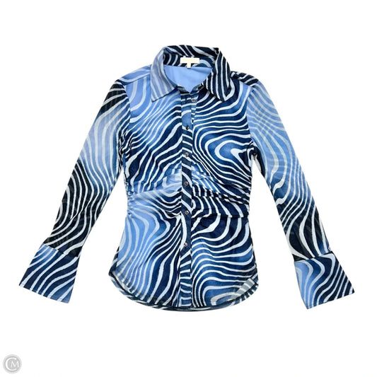 Blouse Long Sleeve By Ramy Brook In Blue, Size: S