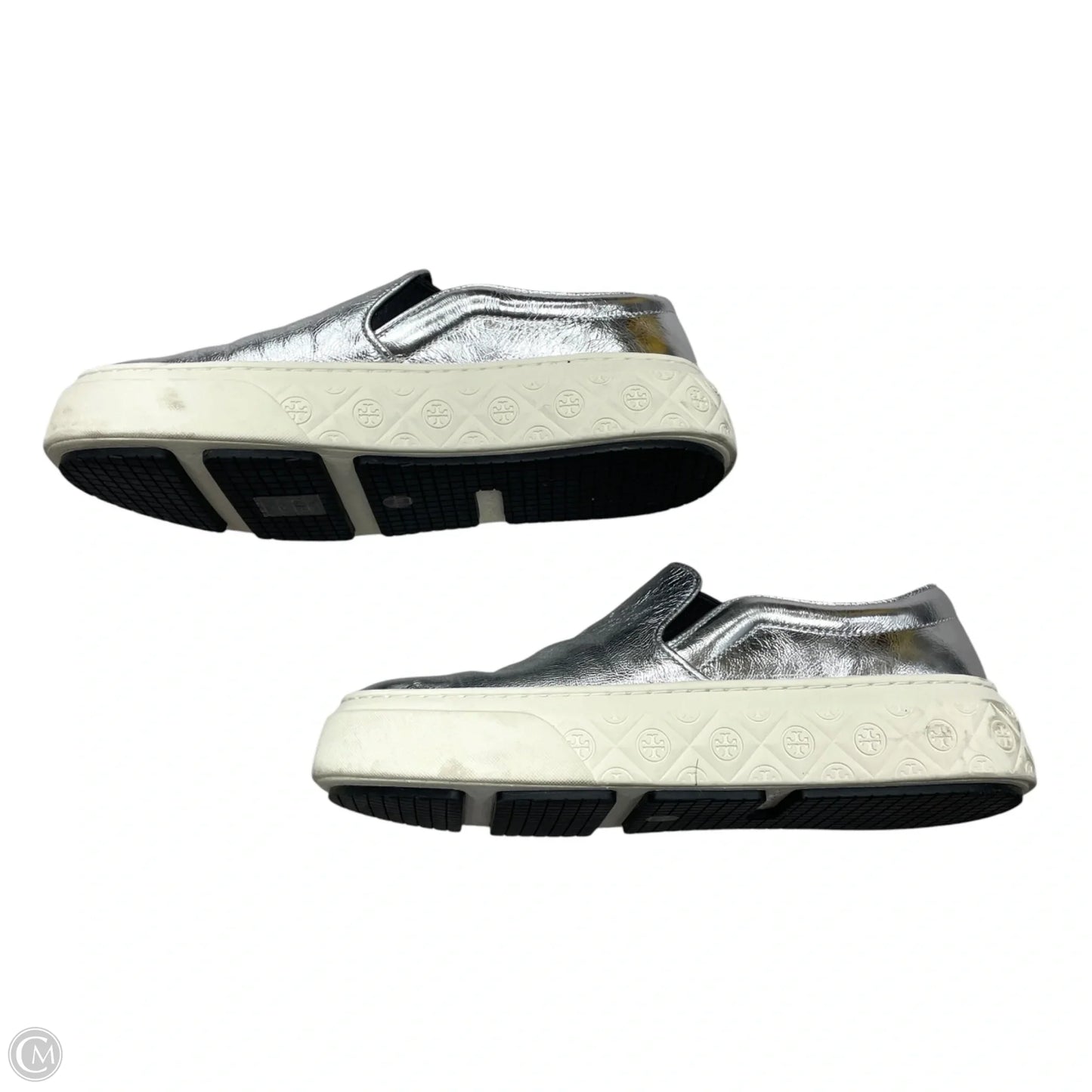 Shoes Designer By Tory Burch In Silver, Size: 7