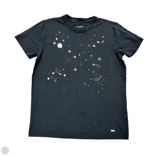 Top Short Sleeve Designer By Coach In Black, Size: Xs
