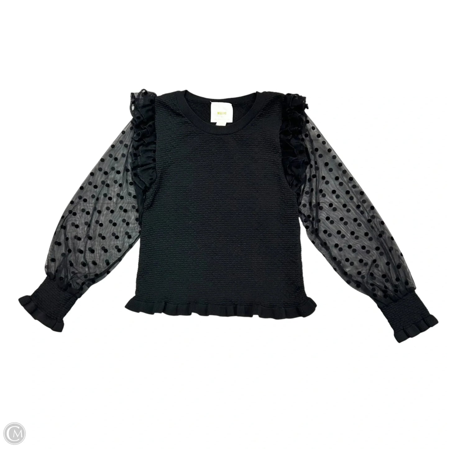 Top Long Sleeve By Maeve In Black, Size: M