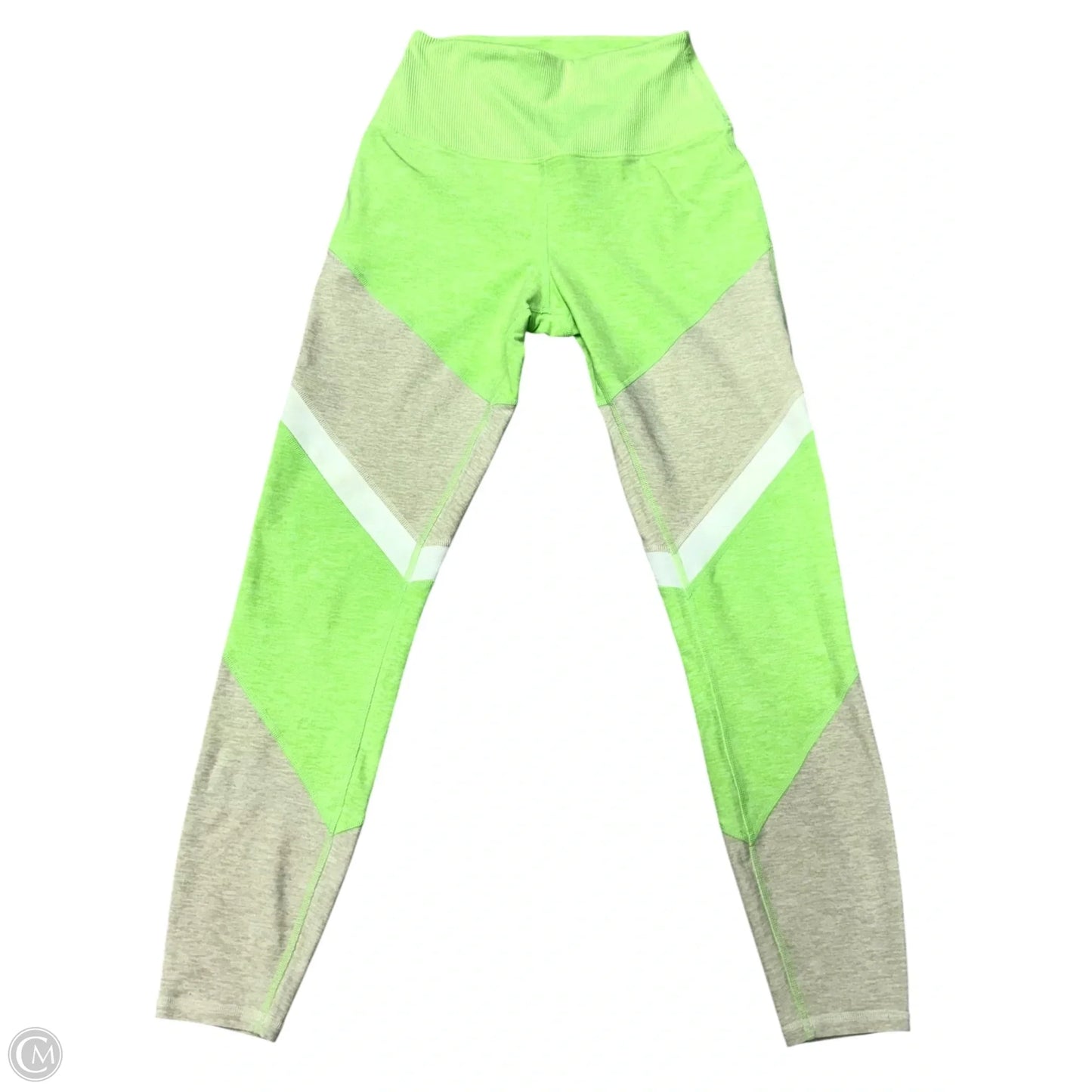 Athletic Leggings By Alo In Green & Tan, Size: Xs