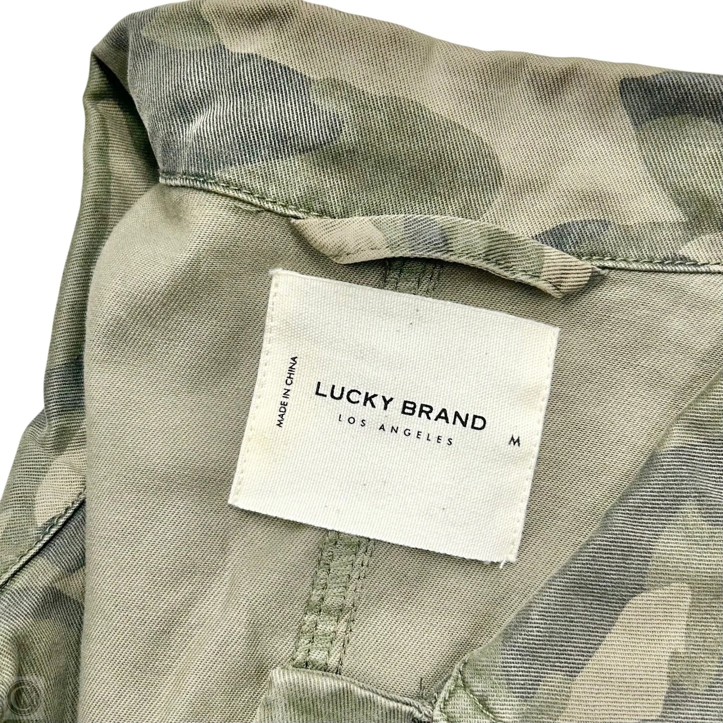 Jacket Utility By Lucky Brand In Camouflage Print, Size: M