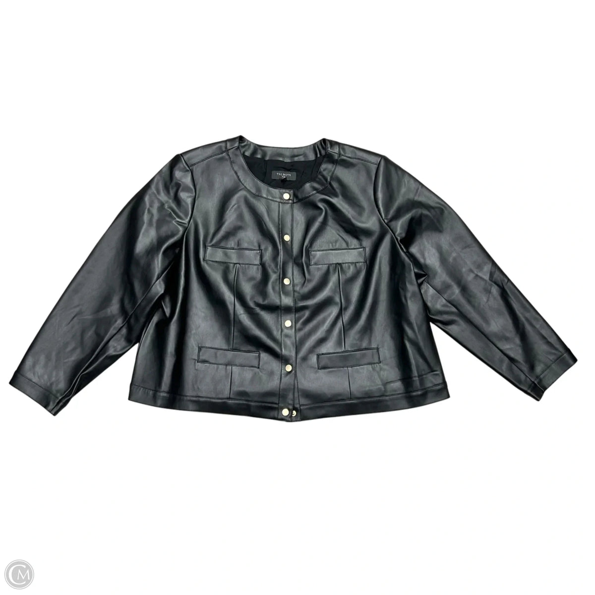Jacket Moto By Talbots In Black, Size: 3x
