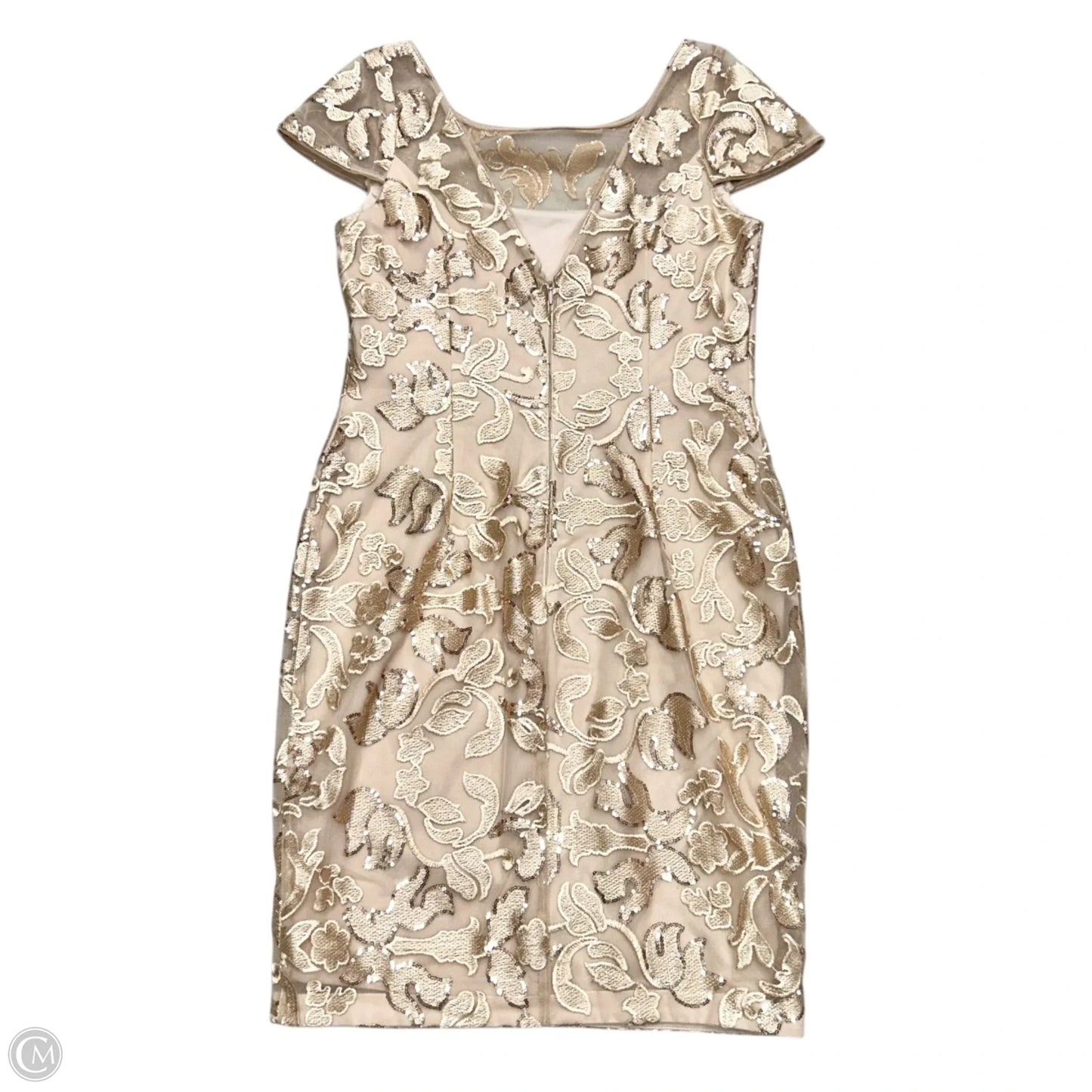 Dress Party Midi By Calvin Klein In Tan, Size: M